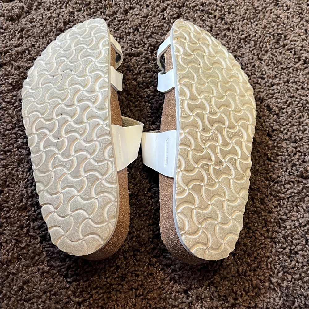 Birkenstock White Double Strap Sandals - Picture 3 of 3